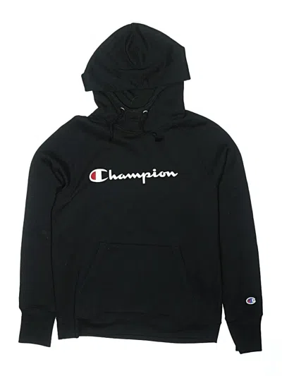 Pre-owned Champion Kids' Pullover Hoodie In Black