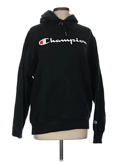 Pre-owned Champion Pullover Hoodie In Black