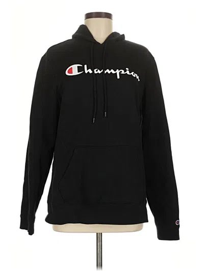 Pre-owned Champion Pullover Hoodie In Black