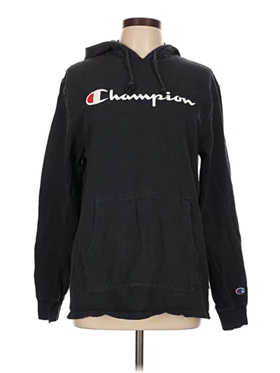 Pre-owned Champion Pullover Hoodie In Black