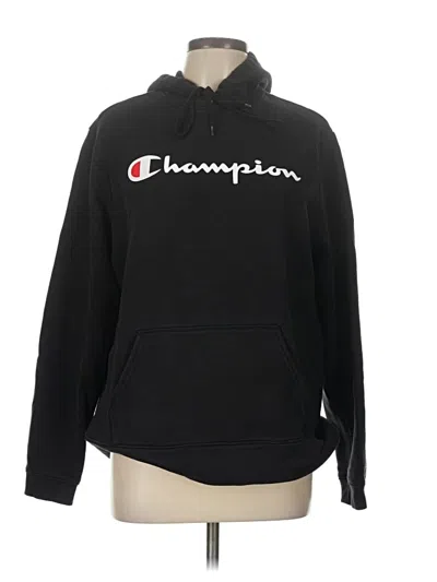 Pre-owned Champion Pullover Hoodie In Black