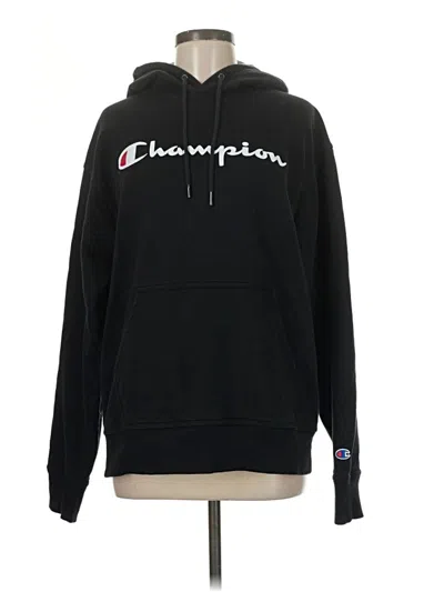 Pre-owned Champion Pullover Hoodie In Black
