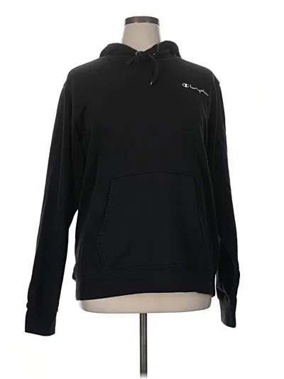 Pre-owned Champion Pullover Hoodie In Black
