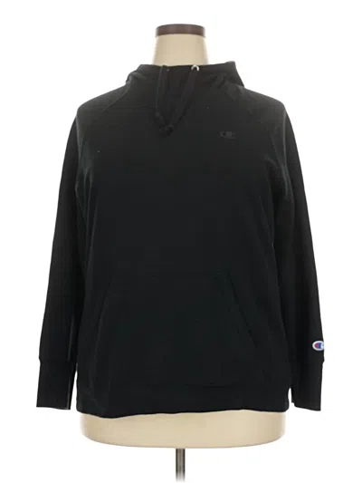 Pre-owned Champion Pullover Hoodie In Black