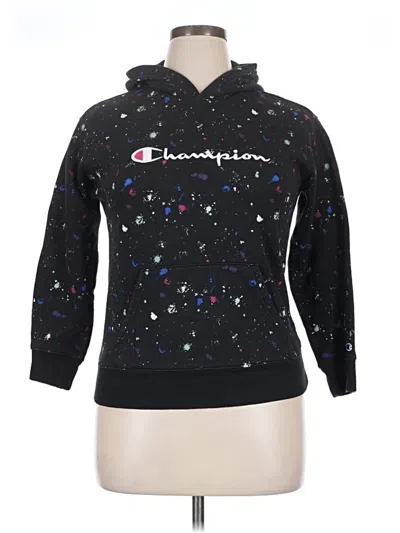 Pre-owned Champion Pullover Hoodie In Black