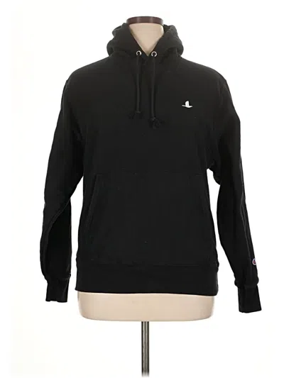 Pre-owned Champion Pullover Hoodie In Black