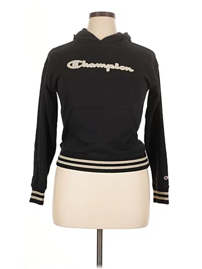 Pre-owned Champion Pullover Hoodie In Black