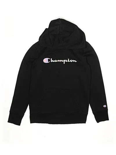 Pre-owned Champion Kids' Pullover Hoodie In Black