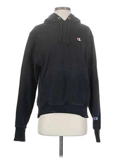 Pre-owned Champion Pullover Hoodie In Black