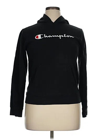 Pre-owned Champion Pullover Hoodie In Black