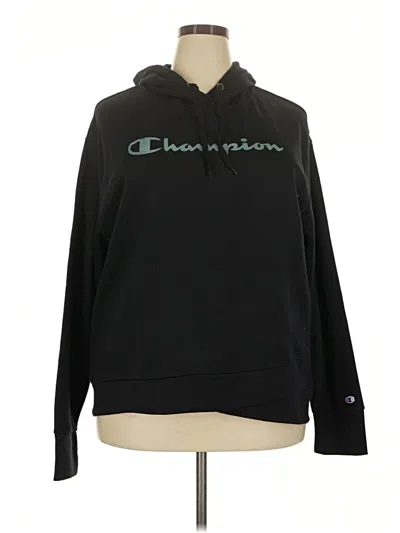 Pre-owned Champion Pullover Hoodie In Black