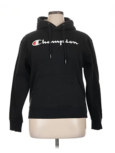 Pre-owned Champion Pullover Hoodie In Black