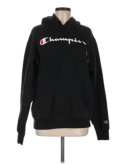 Pre-owned Champion Pullover Hoodie In Black