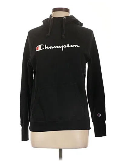 Pre-owned Champion Pullover Hoodie In Black