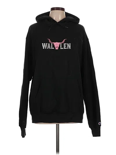 Pre-owned Champion Pullover Hoodie In Black