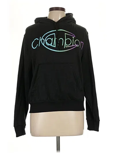 Pre-owned Champion Pullover Hoodie In Black