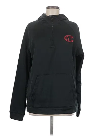 Pre-owned Champion Pullover Hoodie In Black