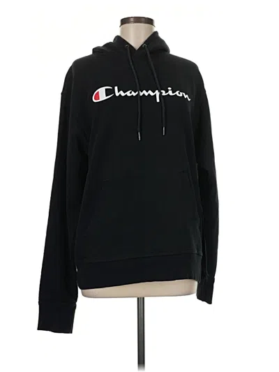 Pre-owned Champion Pullover Hoodie In Black