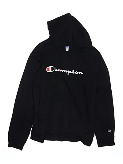 Pre-owned Champion Kids' Pullover Hoodie In Black