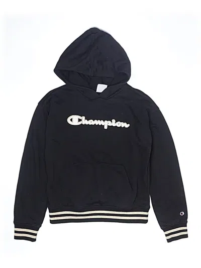 Pre-owned Champion Kids' Pullover Hoodie In Black