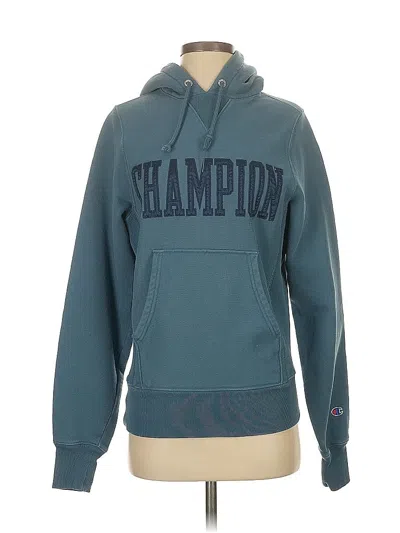 Pre-owned Champion Pullover Hoodie In Blue