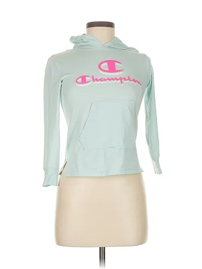 Pre-owned Champion Pullover Hoodie In Blue