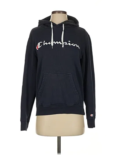 Pre-owned Champion Pullover Hoodie In Blue