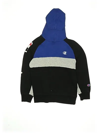 Pre-owned Champion Kids' Pullover Hoodie In Blue