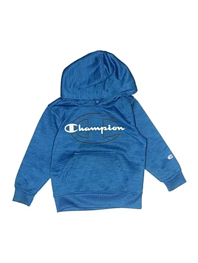 Pre-owned Champion Kids' Pullover Hoodie In Blue