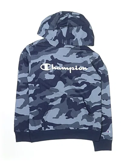 Pre-owned Champion Kids' Pullover Hoodie In Blue