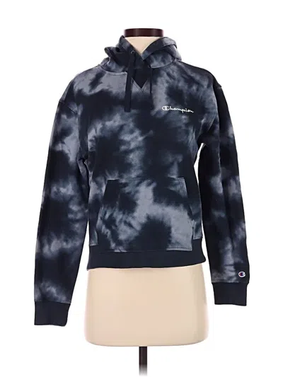 Pre-owned Champion Pullover Hoodie In Blue