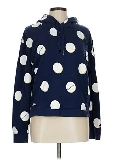 Pre-owned Champion Pullover Hoodie In Blue