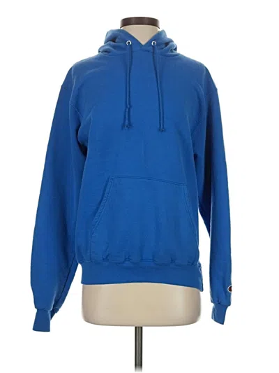 Pre-owned Champion Pullover Hoodie In Blue