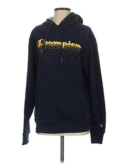 Pre-owned Champion Pullover Hoodie In Blue
