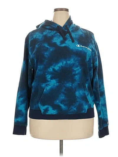 Pre-owned Champion Pullover Hoodie In Blue