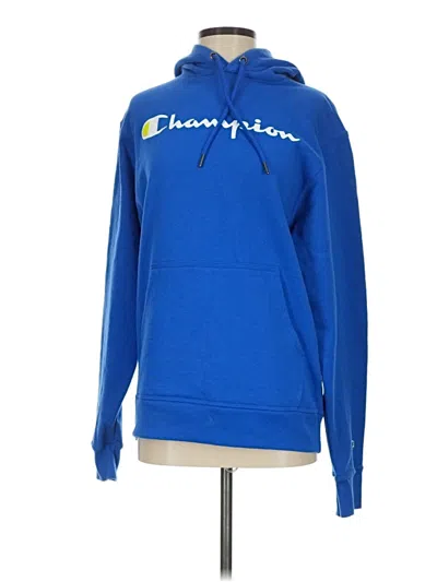 Pre-owned Champion Pullover Hoodie In Blue