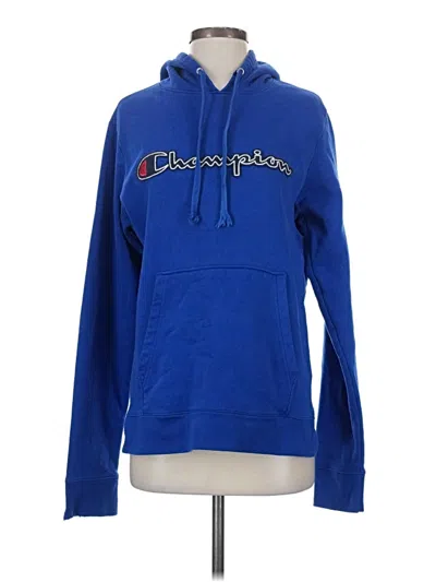Pre-owned Champion Pullover Hoodie In Blue
