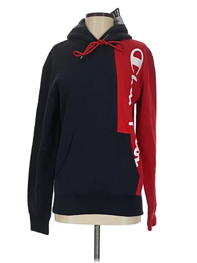 Pre-owned Champion Pullover Hoodie In Blue