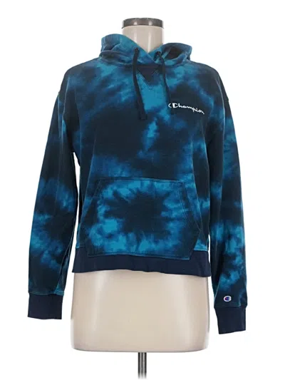 Pre-owned Champion Pullover Hoodie In Blue