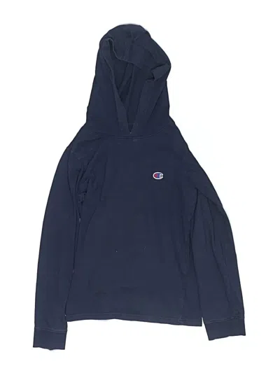 Pre-owned Champion Kids' Pullover Hoodie In Blue