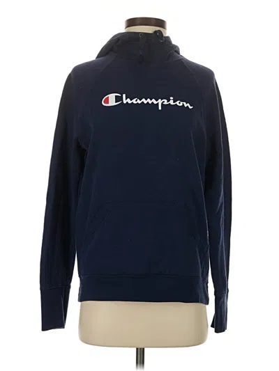 Pre-owned Champion Pullover Hoodie In Blue