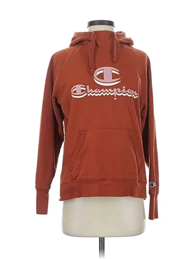 Pre-owned Champion Pullover Hoodie In Brown