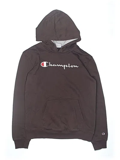 Pre-owned Champion Kids' Pullover Hoodie In Brown