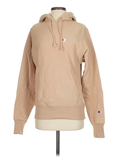 Pre-owned Champion Pullover Hoodie In Brown
