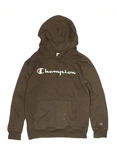 Pre-owned Champion Kids' Pullover Hoodie In Brown
