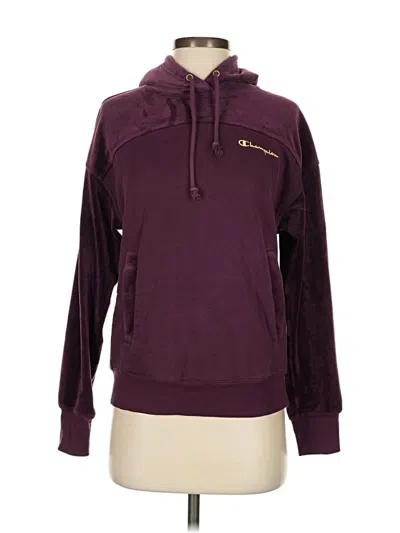 Pre-owned Champion Pullover Hoodie In Burgundy