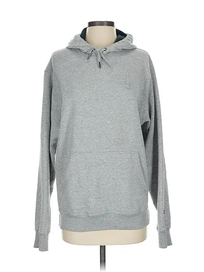 Pre-owned Champion Pullover Hoodie In Gray