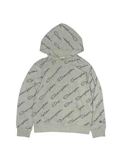 Pre-owned Champion Kids' Pullover Hoodie In Gray