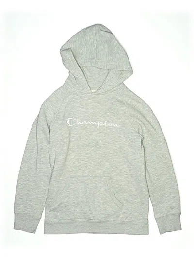 Pre-owned Champion Kids' Pullover Hoodie In Gray