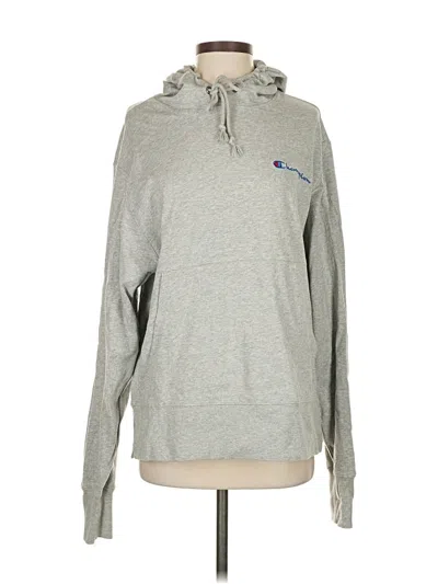 Pre-owned Champion Pullover Hoodie In Gray
